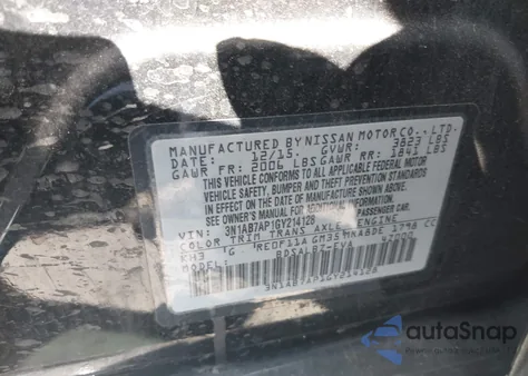 2016 Nissan Sentra S from USA, damaged, VIN 3N1AB7AP1GY214128